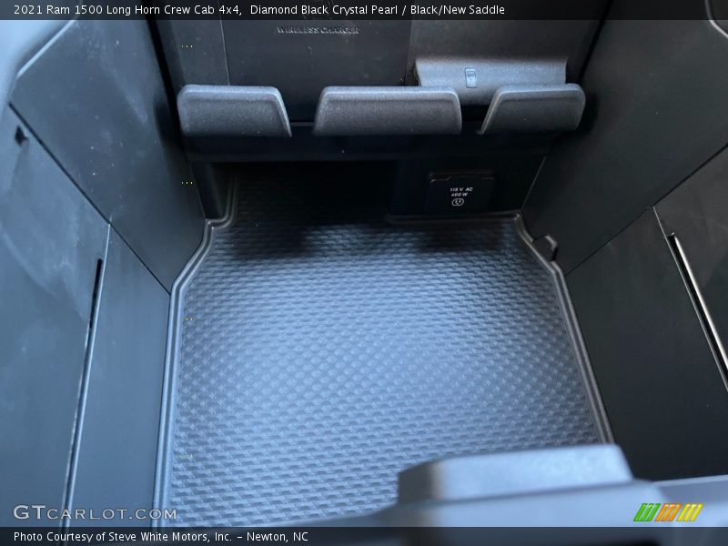 Diamond Black Crystal Pearl / Black/New Saddle 2021 Ram 1500 Long Horn Crew Cab 4x4