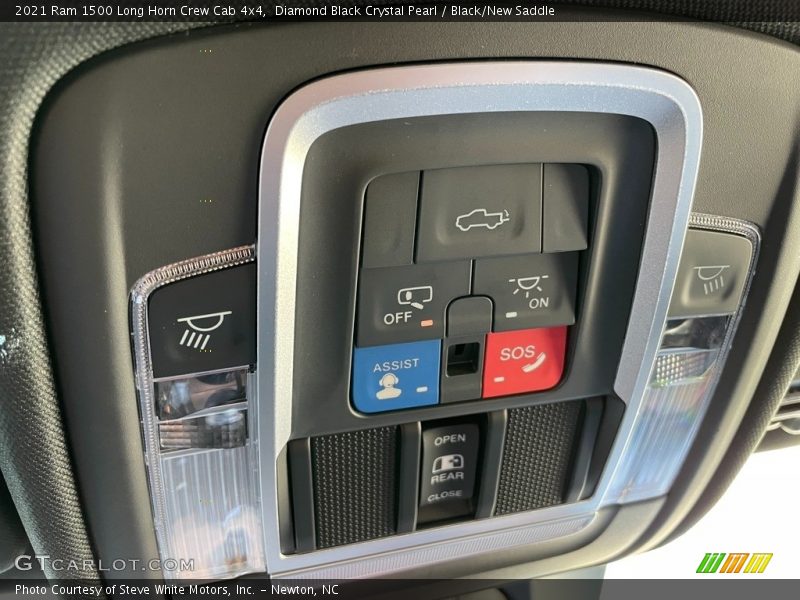 Diamond Black Crystal Pearl / Black/New Saddle 2021 Ram 1500 Long Horn Crew Cab 4x4