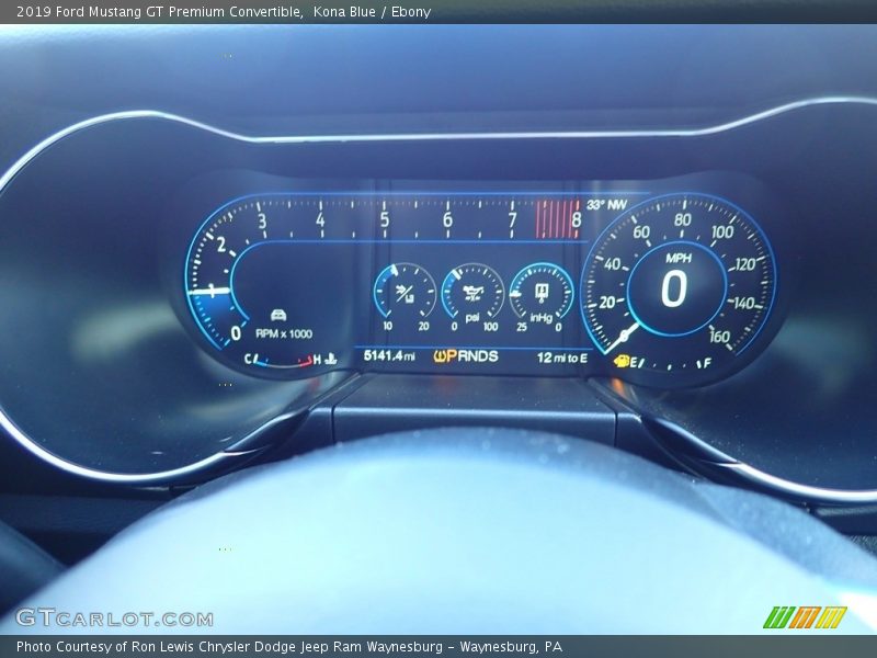 Kona Blue / Ebony 2019 Ford Mustang GT Premium Convertible