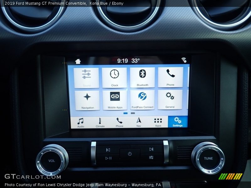 Kona Blue / Ebony 2019 Ford Mustang GT Premium Convertible