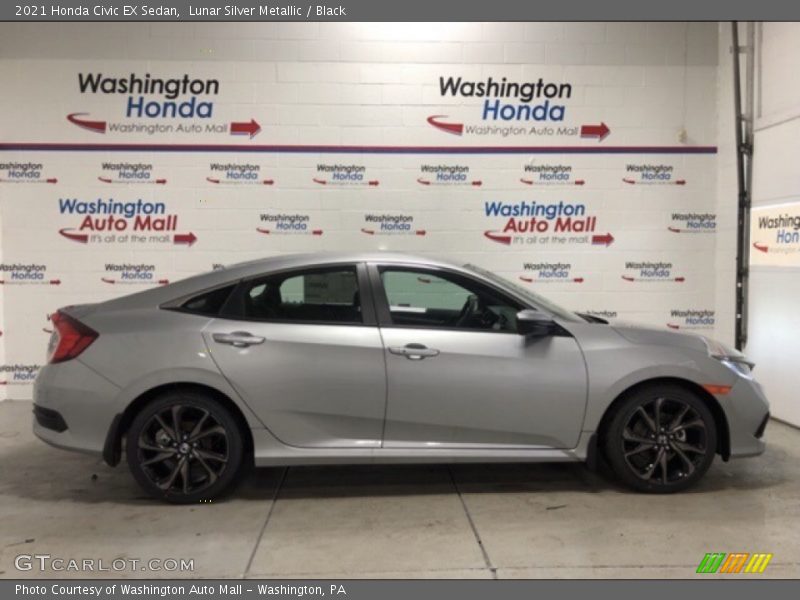 Lunar Silver Metallic / Black 2021 Honda Civic EX Sedan
