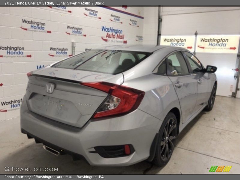 Lunar Silver Metallic / Black 2021 Honda Civic EX Sedan