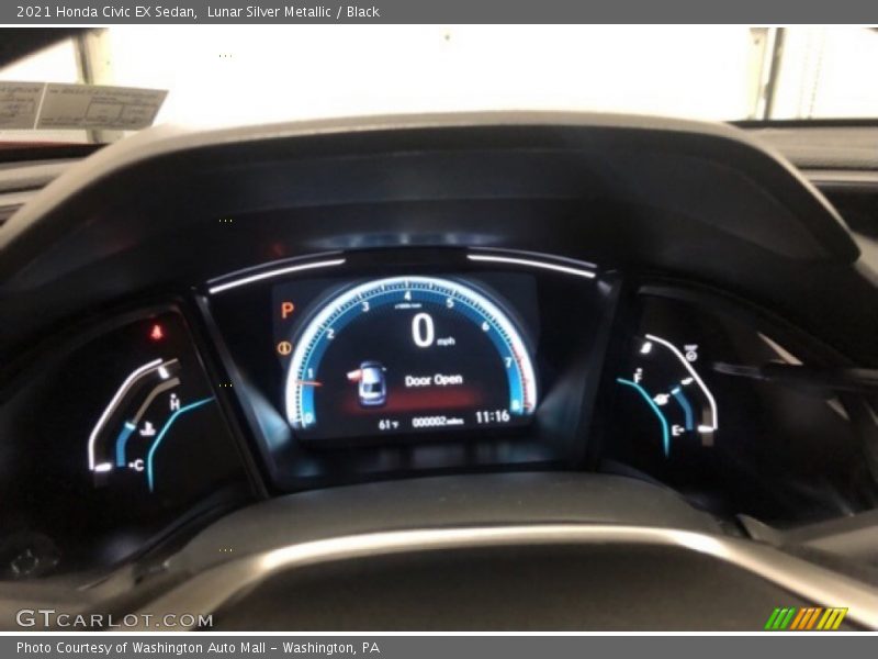 Lunar Silver Metallic / Black 2021 Honda Civic EX Sedan
