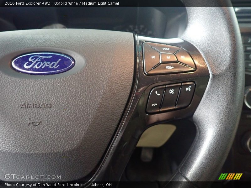Oxford White / Medium Light Camel 2016 Ford Explorer 4WD