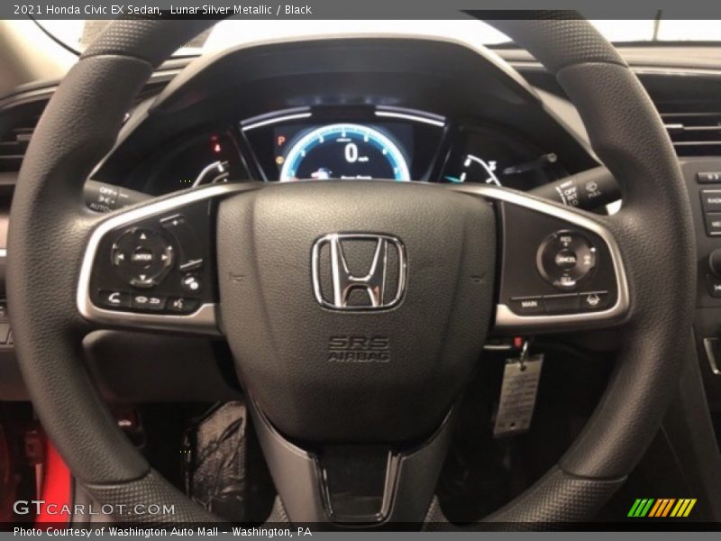 Lunar Silver Metallic / Black 2021 Honda Civic EX Sedan