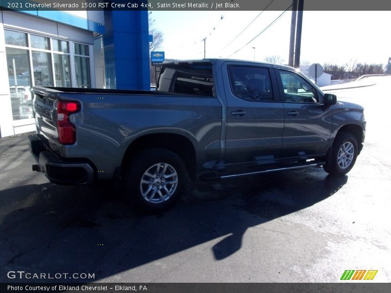 Satin Steel Metallic / Jet Black 2021 Chevrolet Silverado 1500 RST Crew Cab 4x4