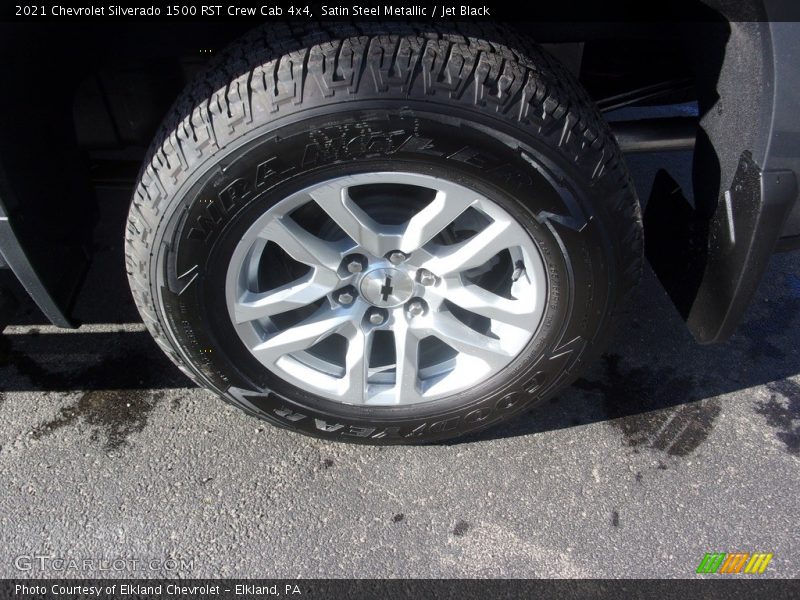 Satin Steel Metallic / Jet Black 2021 Chevrolet Silverado 1500 RST Crew Cab 4x4