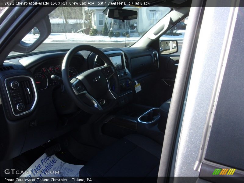 Satin Steel Metallic / Jet Black 2021 Chevrolet Silverado 1500 RST Crew Cab 4x4