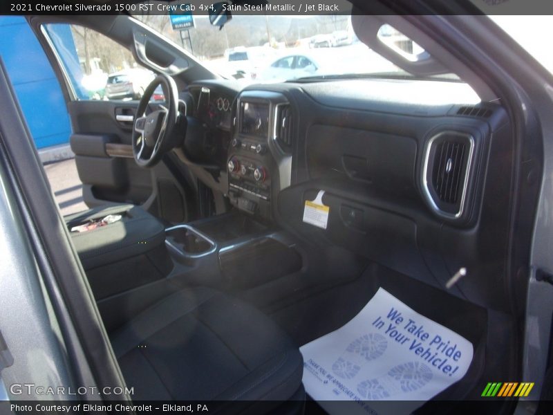 Satin Steel Metallic / Jet Black 2021 Chevrolet Silverado 1500 RST Crew Cab 4x4