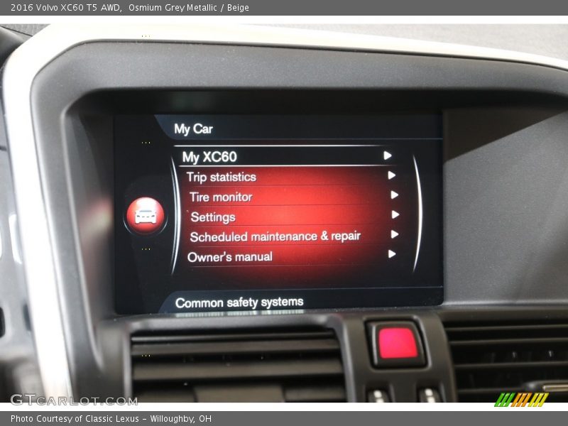 Osmium Grey Metallic / Beige 2016 Volvo XC60 T5 AWD