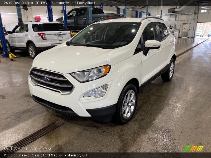 Diamond White / Ebony Black 2019 Ford EcoSport SE 4WD