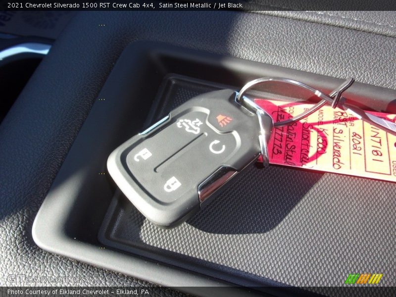 Satin Steel Metallic / Jet Black 2021 Chevrolet Silverado 1500 RST Crew Cab 4x4