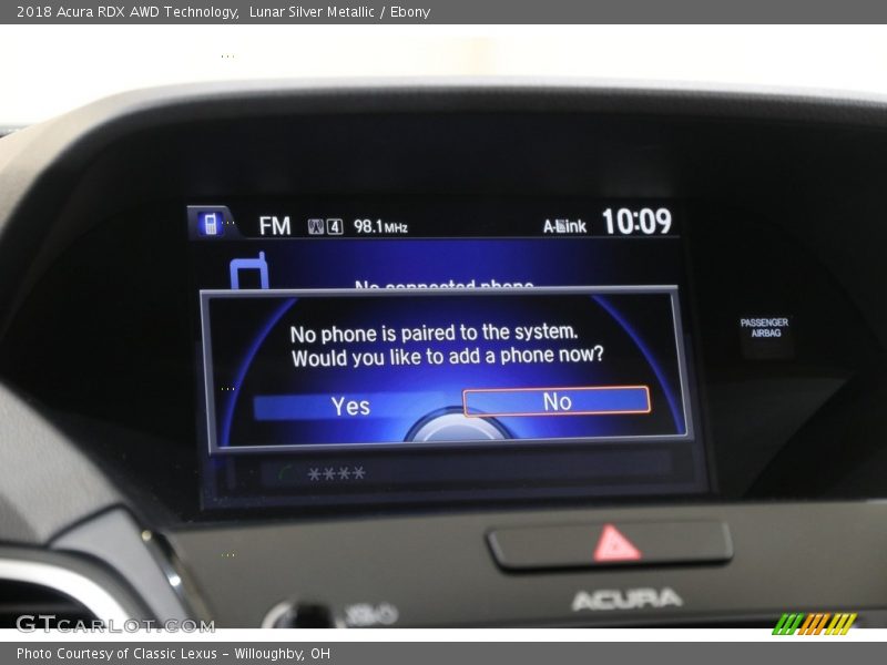 Lunar Silver Metallic / Ebony 2018 Acura RDX AWD Technology