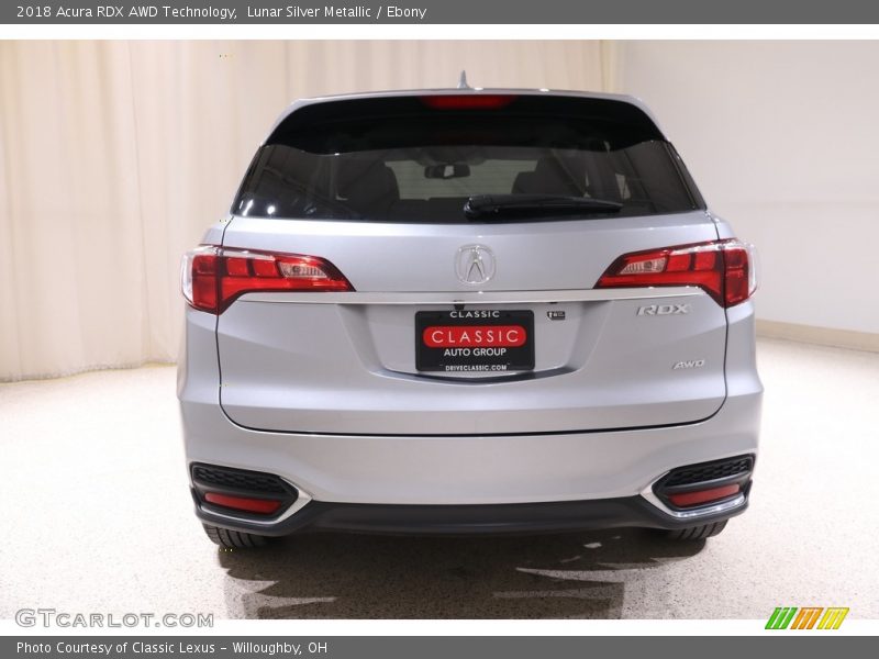 Lunar Silver Metallic / Ebony 2018 Acura RDX AWD Technology