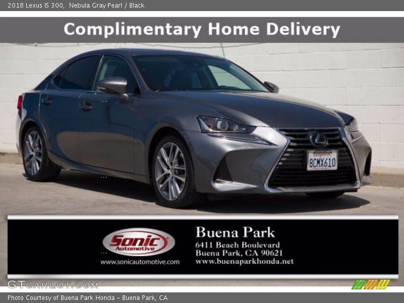 Nebula Gray Pearl / Black 2018 Lexus IS 300