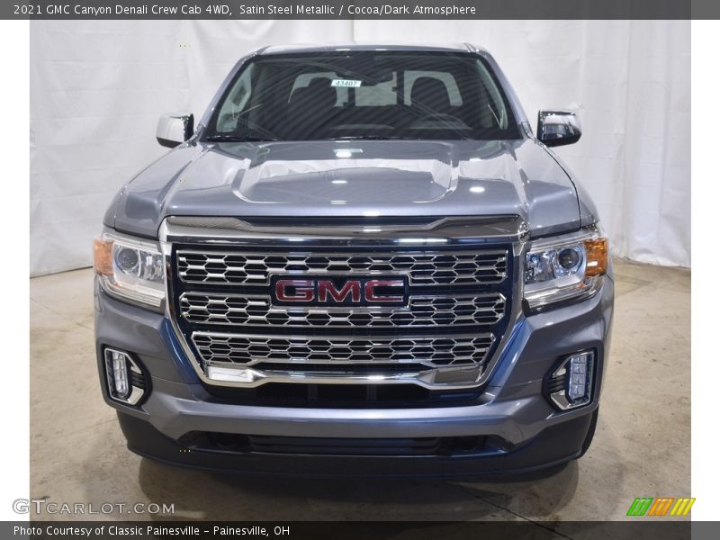 Satin Steel Metallic / Cocoa/Dark Atmosphere 2021 GMC Canyon Denali Crew Cab 4WD