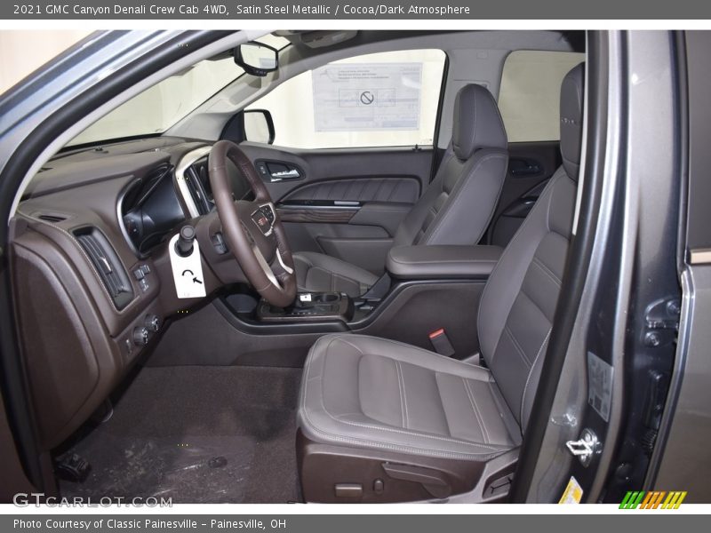 Satin Steel Metallic / Cocoa/Dark Atmosphere 2021 GMC Canyon Denali Crew Cab 4WD