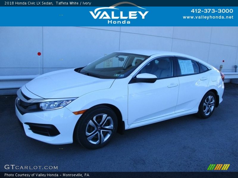 Taffeta White / Ivory 2018 Honda Civic LX Sedan