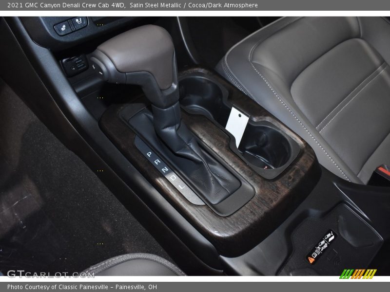 Satin Steel Metallic / Cocoa/Dark Atmosphere 2021 GMC Canyon Denali Crew Cab 4WD