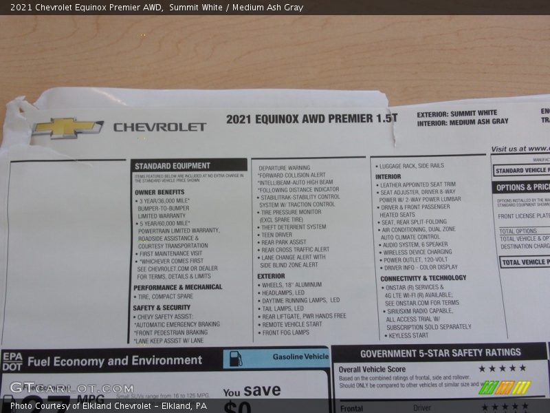 Summit White / Medium Ash Gray 2021 Chevrolet Equinox Premier AWD