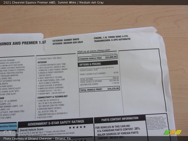 Summit White / Medium Ash Gray 2021 Chevrolet Equinox Premier AWD