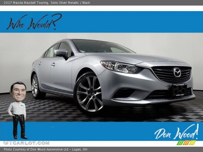 Sonic Silver Metallic / Black 2017 Mazda Mazda6 Touring