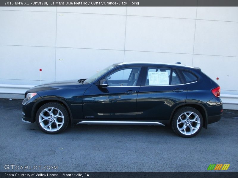 Le Mans Blue Metallic / Oyster/Orange-Black Piping 2015 BMW X1 xDrive28i