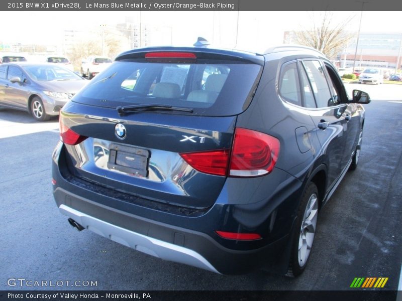 Le Mans Blue Metallic / Oyster/Orange-Black Piping 2015 BMW X1 xDrive28i