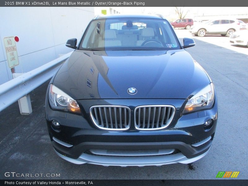 Le Mans Blue Metallic / Oyster/Orange-Black Piping 2015 BMW X1 xDrive28i