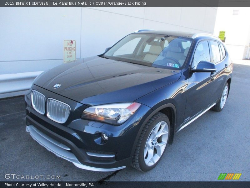 Le Mans Blue Metallic / Oyster/Orange-Black Piping 2015 BMW X1 xDrive28i