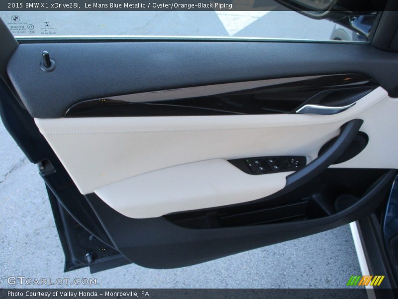 Le Mans Blue Metallic / Oyster/Orange-Black Piping 2015 BMW X1 xDrive28i