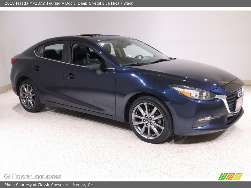 Deep Crystal Blue Mica / Black 2018 Mazda MAZDA3 Touring 4 Door