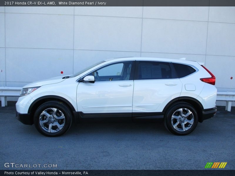 White Diamond Pearl / Ivory 2017 Honda CR-V EX-L AWD