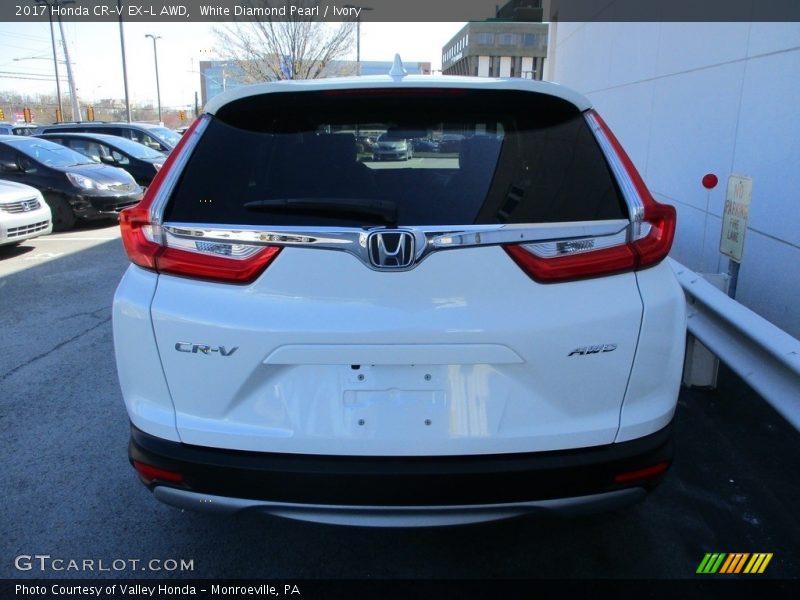 White Diamond Pearl / Ivory 2017 Honda CR-V EX-L AWD