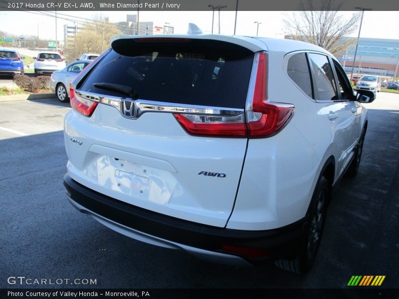 White Diamond Pearl / Ivory 2017 Honda CR-V EX-L AWD