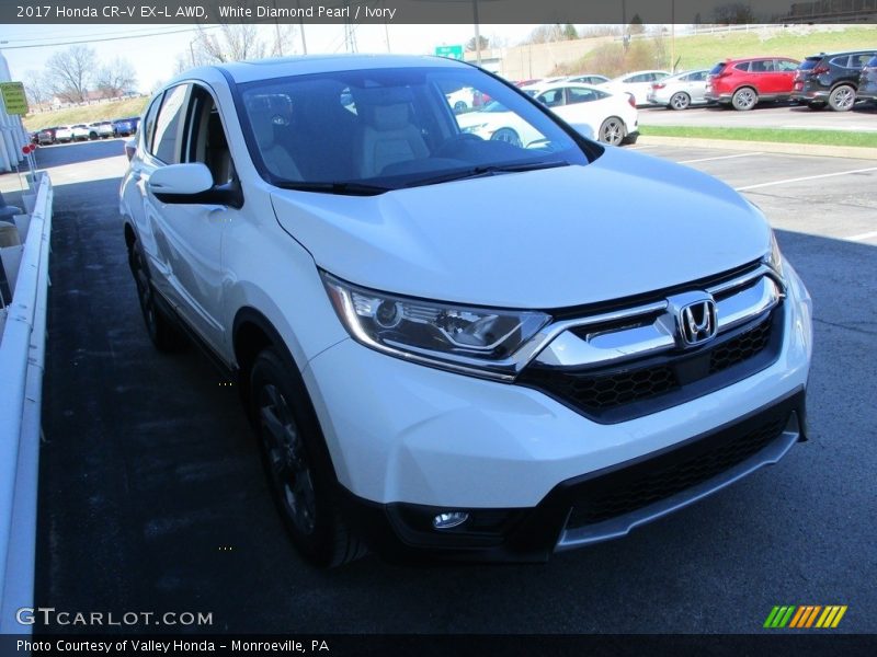 White Diamond Pearl / Ivory 2017 Honda CR-V EX-L AWD