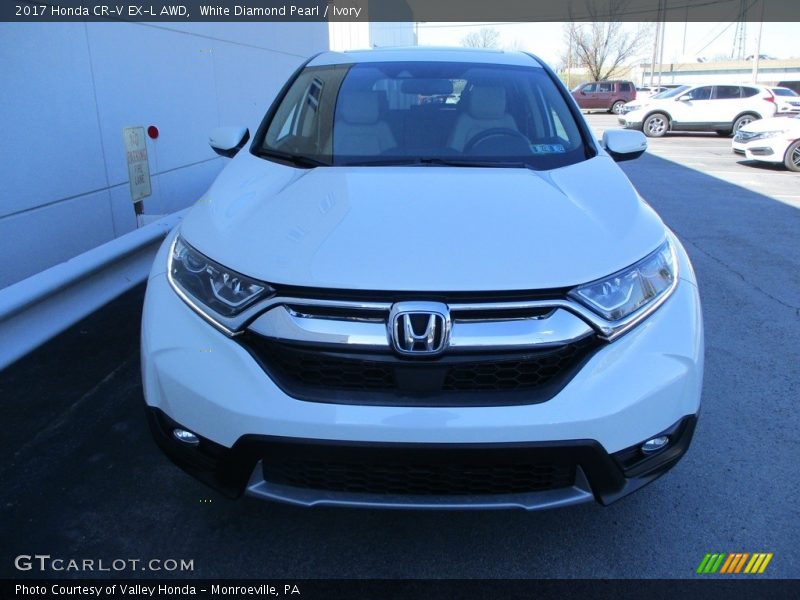 White Diamond Pearl / Ivory 2017 Honda CR-V EX-L AWD