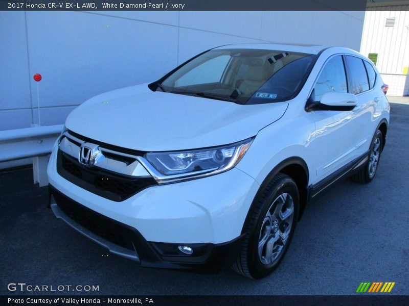 White Diamond Pearl / Ivory 2017 Honda CR-V EX-L AWD