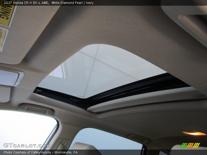 White Diamond Pearl / Ivory 2017 Honda CR-V EX-L AWD