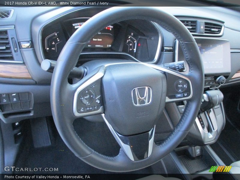 White Diamond Pearl / Ivory 2017 Honda CR-V EX-L AWD