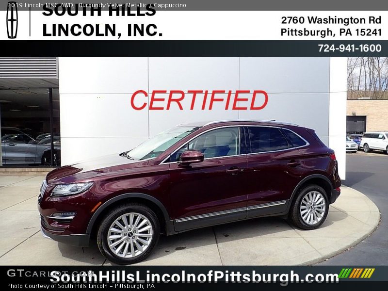 Burgundy Velvet Metallic / Cappuccino 2019 Lincoln MKC AWD