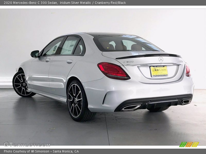 Iridium Silver Metallic / Cranberry Red/Black 2020 Mercedes-Benz C 300 Sedan