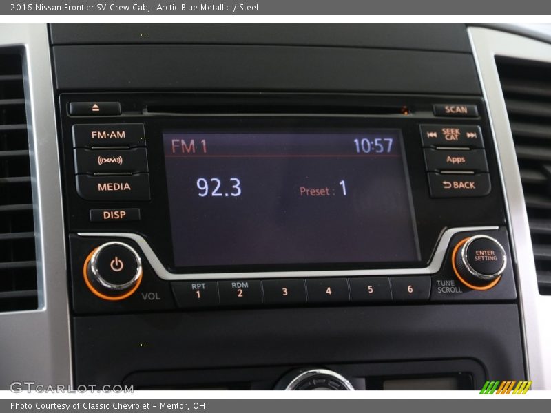 Arctic Blue Metallic / Steel 2016 Nissan Frontier SV Crew Cab
