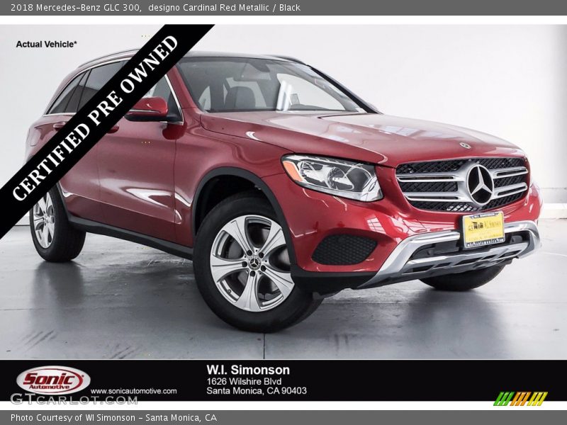 designo Cardinal Red Metallic / Black 2018 Mercedes-Benz GLC 300