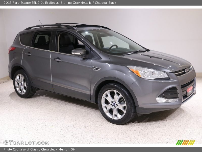 Sterling Gray Metallic / Charcoal Black 2013 Ford Escape SEL 2.0L EcoBoost