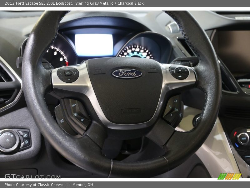 Sterling Gray Metallic / Charcoal Black 2013 Ford Escape SEL 2.0L EcoBoost