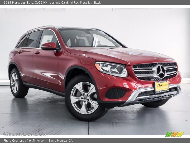 designo Cardinal Red Metallic / Black 2018 Mercedes-Benz GLC 300