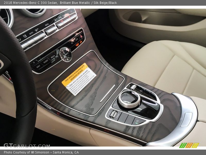 Brilliant Blue Metallic / Silk Beige/Black 2018 Mercedes-Benz C 300 Sedan