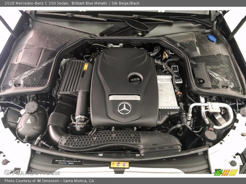 Brilliant Blue Metallic / Silk Beige/Black 2018 Mercedes-Benz C 300 Sedan