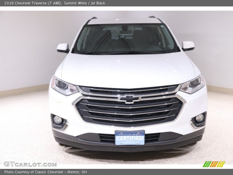 Summit White / Jet Black 2018 Chevrolet Traverse LT AWD